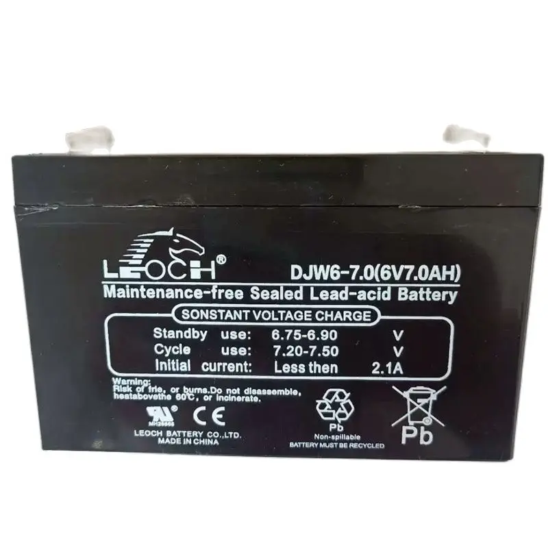 Battery Pack Power Supply Unit DJW6-7 6V 7.0AH Storage Battery Maintenance Free for Electric Vehicles