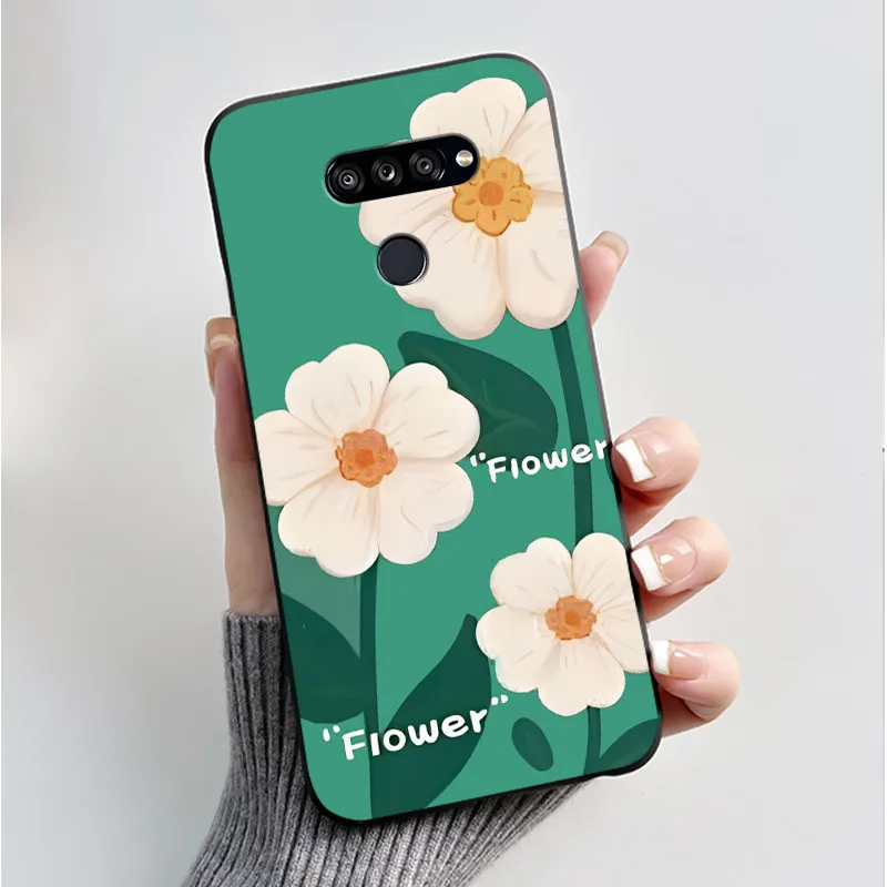 Fashionable Black Silicone Bumper Cover with Butterfly Flower Design - Soft Phone Case
