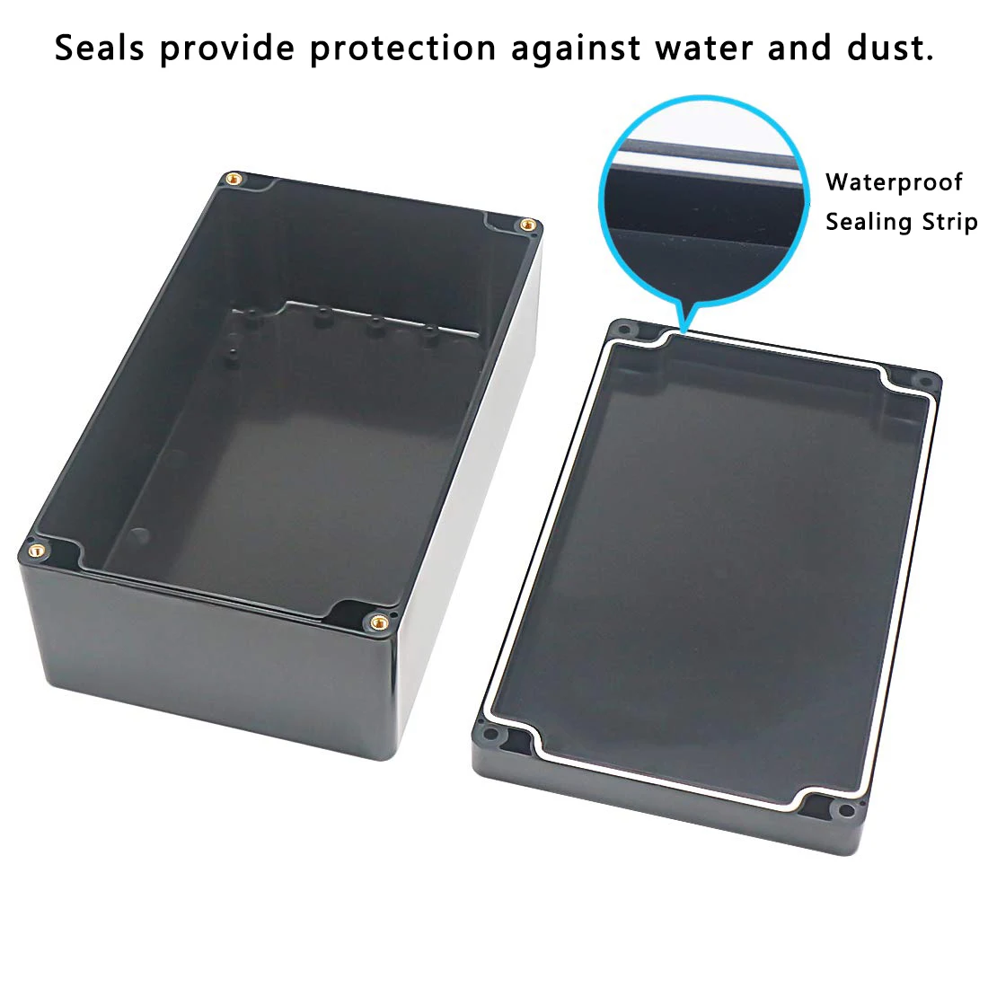 Plastic Electrical Junction Box - IP66 Waterproof & Dustproof, ABS, 125x86x62mm, Great For Outdoor/Indoor Wiring