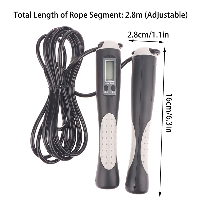 2.8M Digital Counting Jump Rope With Non-slip Handle Adjustable Skipping Rope Jumping With Counter For Kids Adults