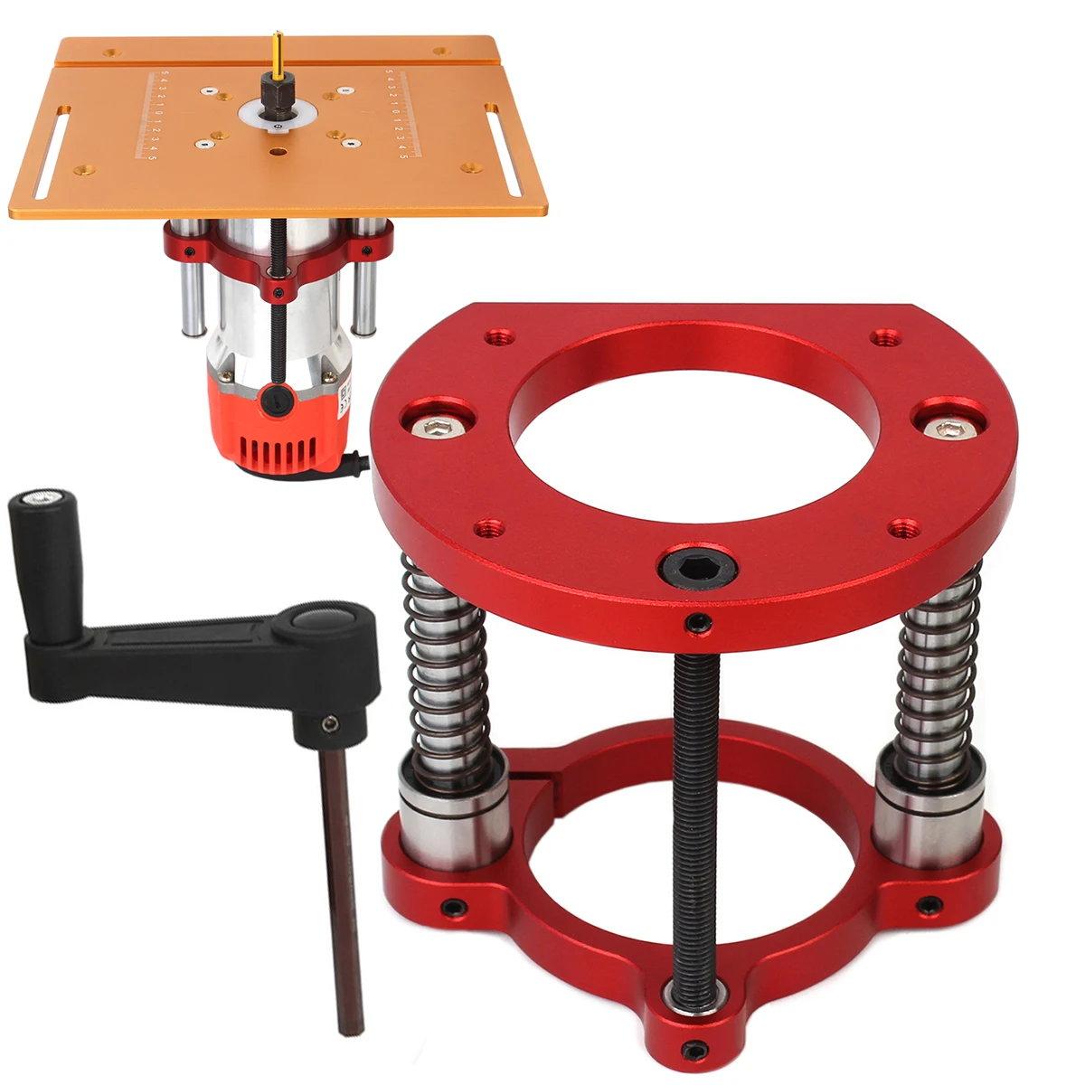Router Lift Kit for Aluminum Router Plate 6465mm Diameter Motors