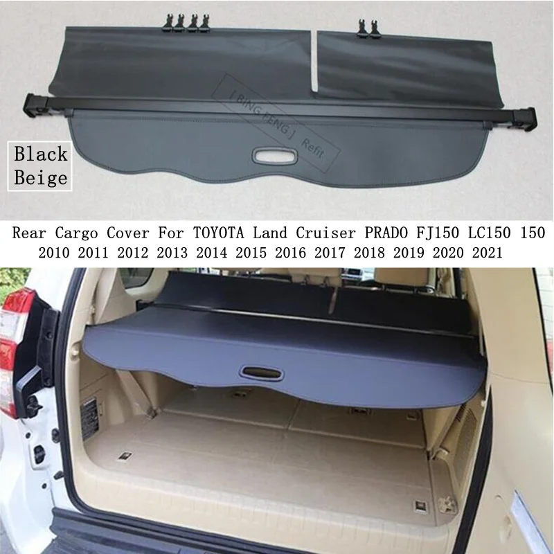 

Rear Cargo Cover For TOYOTA Land Cruiser PRADO FJ150 LC150 150 Privacy Trunk Screen Security Shield Shade Auto Accessories