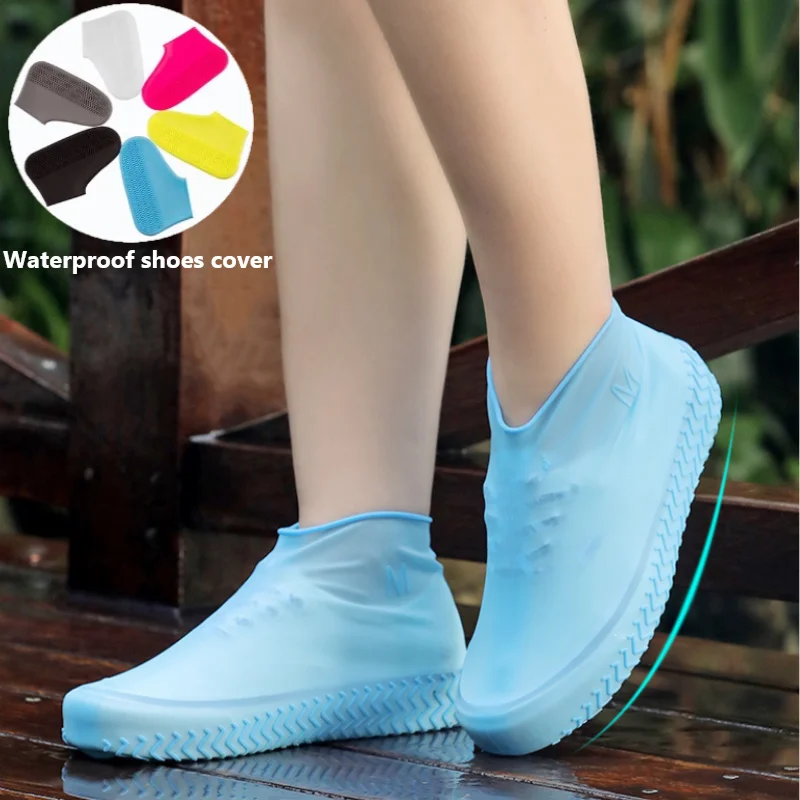 Cubiertas impermeables para de lluvia, de lluvia de goma antideslizantes Unisex, Protector lluvia para zapatos, cubiertas de silicona para botines| | -