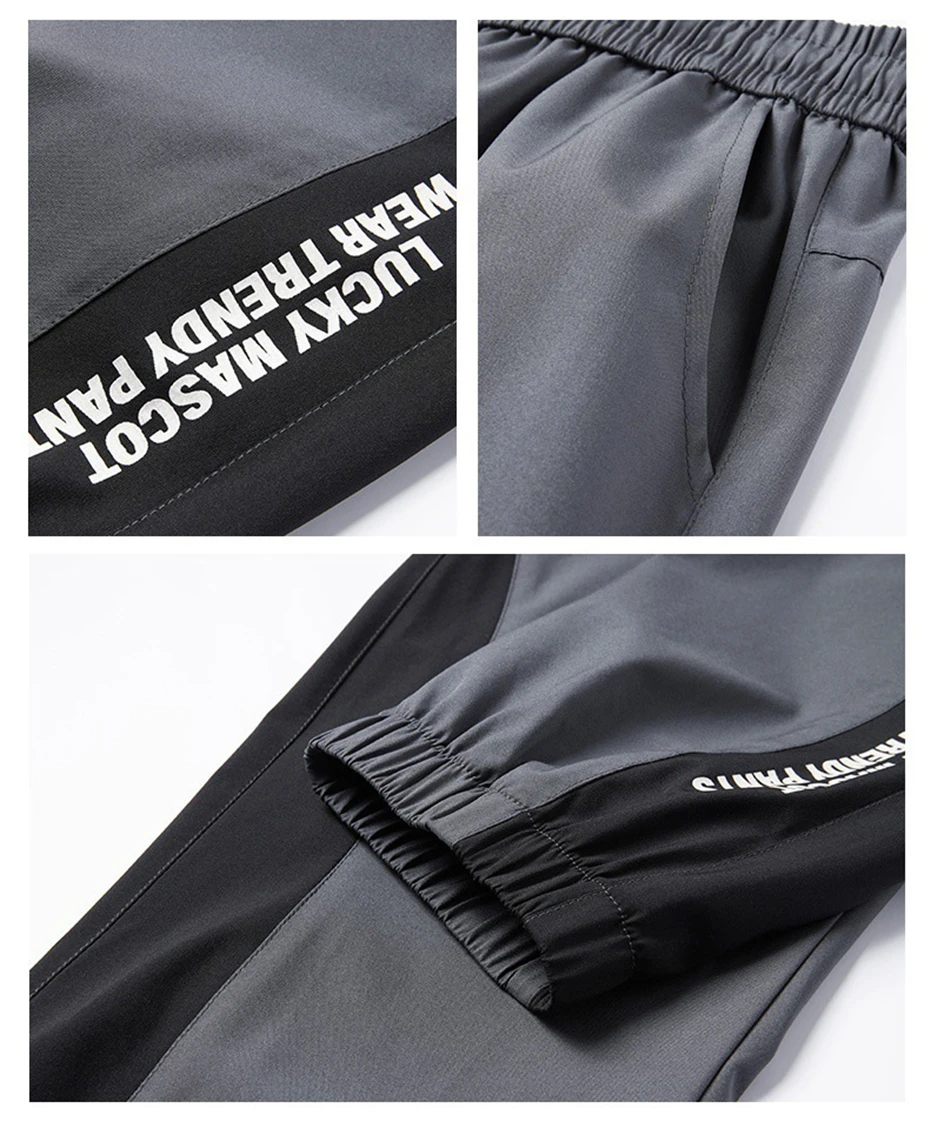 Description Picture 4 of itemSweatpants Men Jogger Pants Plus Size 8XL Fashion Casual Patchwork Trousers Male Big Size Joggers Elastic Waist