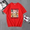 MORE SPAGHETTI LESS UPSETTI Printed T-shirt Cute Cat Again Eating Pattern Kawaii Top Italian Lover Short Sleeve Graphic Shirts 5