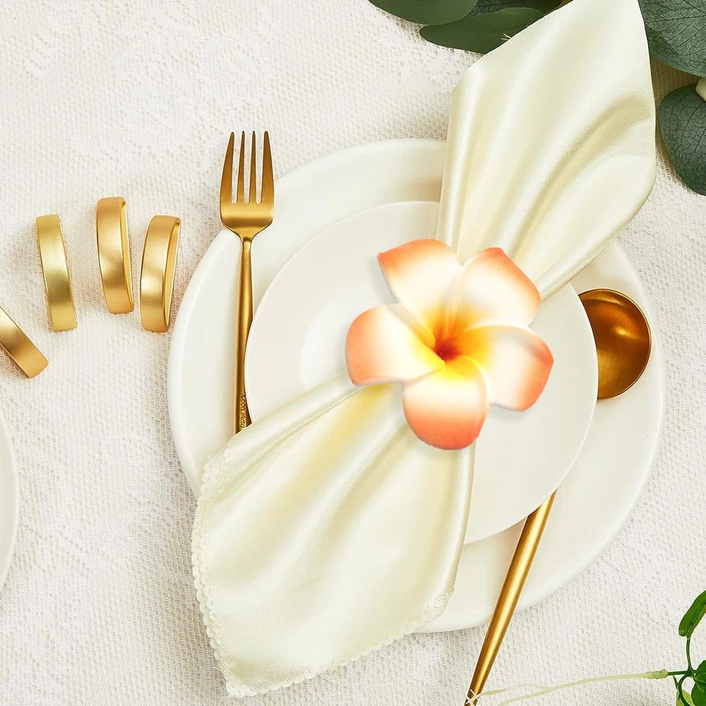 10 Stück 9 cm große künstliche Blumen, Hawaii-Strand-Party-Dekoration, künstliche Blumen für Hochzeit, Brautdekoration, DIY-Bastelgeschenk, Girlanden-Zubehör – Detail 6