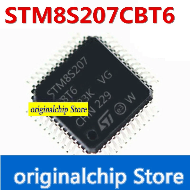 100% STM8S207CBT6 LQFP48 оригинальный аутентичный 24 МГц/128 Кб flash/8-битный микроконтроллер MCU |