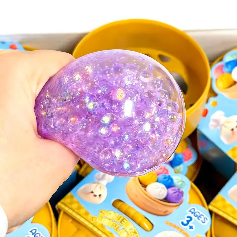 Colorful Dumpling Squishies Slow Rising Stress Relief Toy