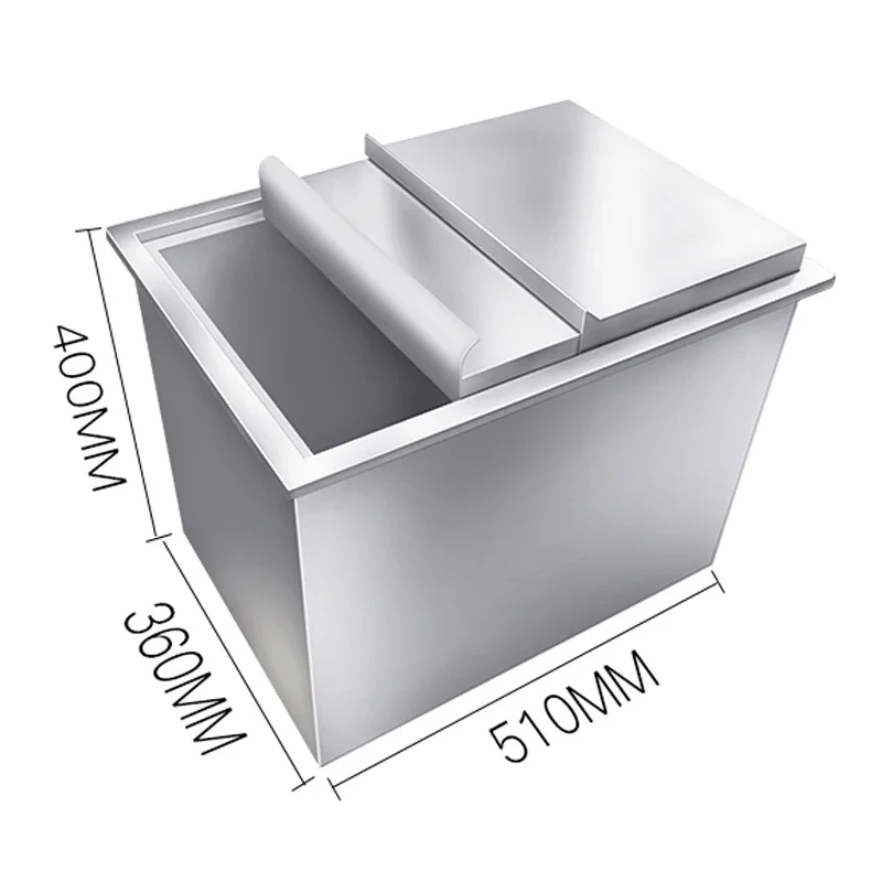 Ice Storage 304 stainless steel Ice container Coffee shop milk tea shop water bar KTV bar Internet cafe ice storage tank 4