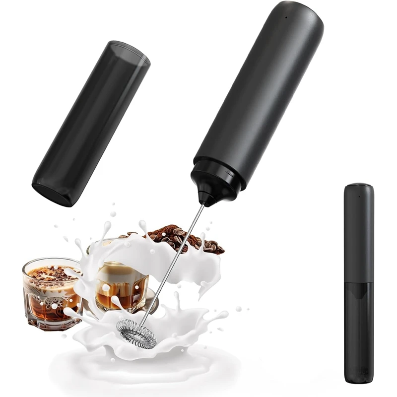 ABKW-Rechargeable Milk Frother Hanheld,Electric Coffee Frother,Portable Hand Frother Wand Drink Mixer For Matcha Lattes