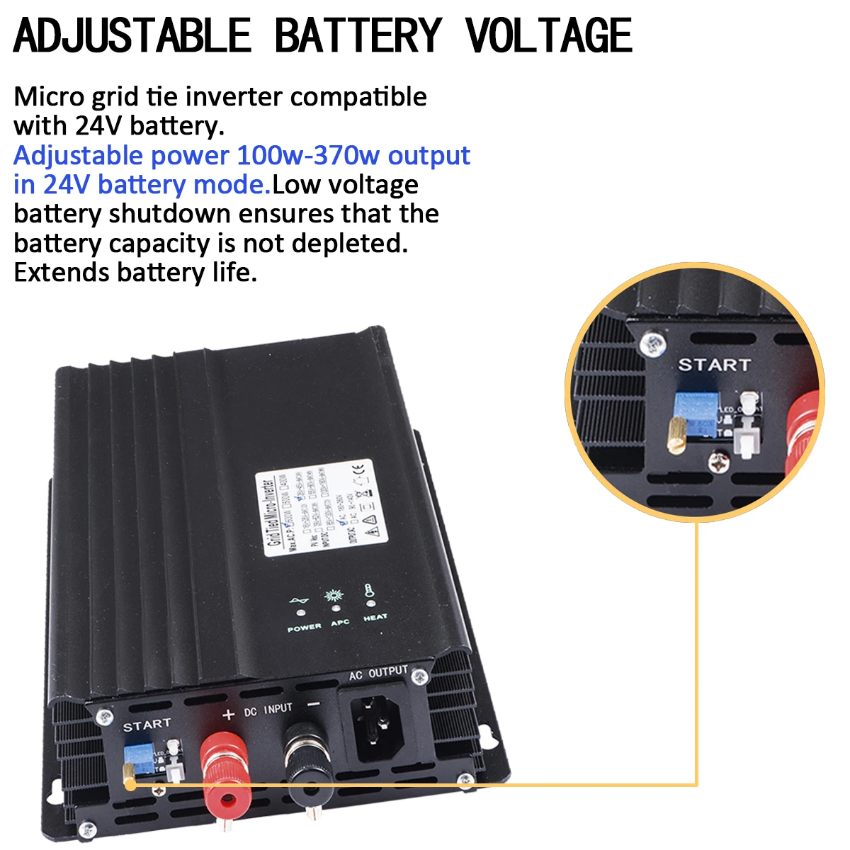 Y&H 500W 600W MPPT 그리드 타이 인버터 순수 정현파 마이크로 인버터 DC26-45V에서 AC220V로 변환, PV 패널 배터리 방전 조절 가능