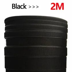 Versatile Non - Adhesive Hook and Loop Nylon Fabric Strips for Sewing and DIY Accessories (Black 2Meter)