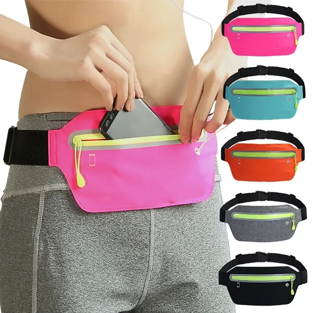 Outdoor Running Fitness Ultra-thin Mobile Phone Waist Bag Elastic Sports Waterproof Close-fitting Mobile Phone Bag Coin Purse