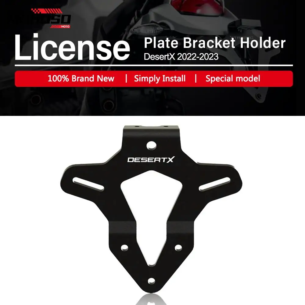 

NEW Motorcycle Rear License Plate Holder Bracket with Light Tail Tidy Fender FOR Ducati DesertX Desert X 2022-2023 CNC Aluminium