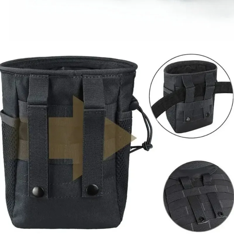Outdoor Drawstring Magazine Dump Pouch Adjustable Utility Belt Fanny Hip Holster Bag Ammo Storage