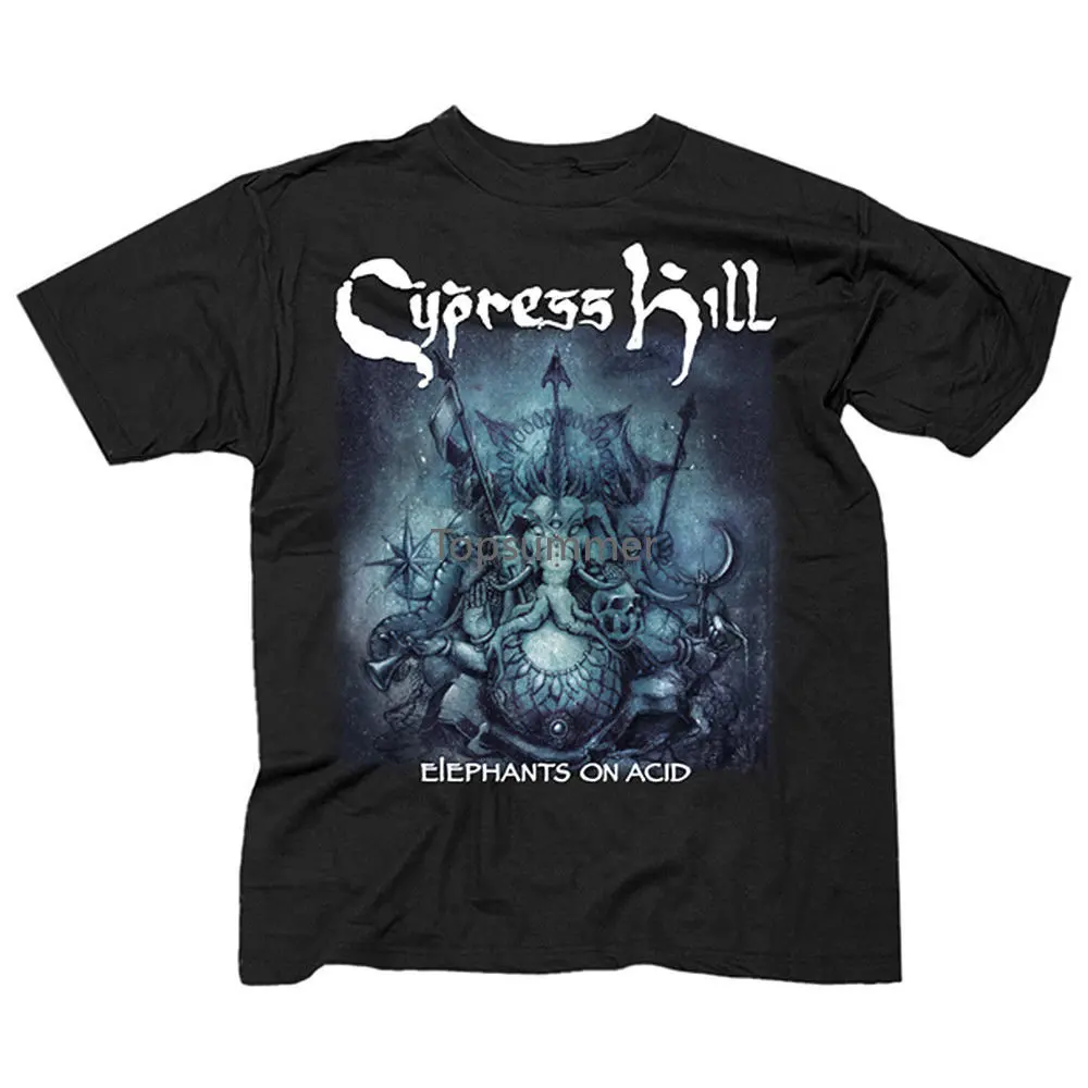 Autentici Elefanti Della Collina Del Cipresso Sulla Copertina Dell'Album Acido Maglietta Slim Fit S 2Xl Novità