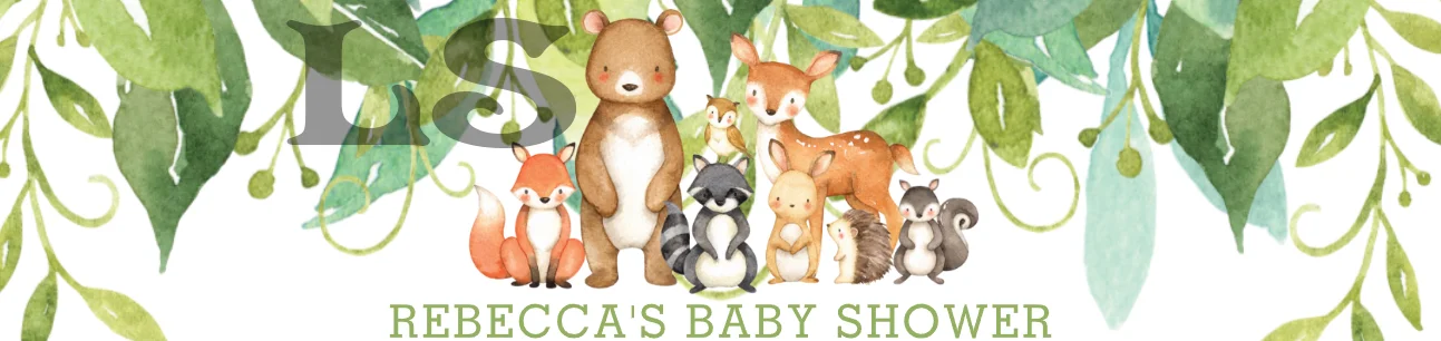 맞춤형 30 조각 야생 정글 동물 파티 유니콘 물병 스티커 라벨 첫 번째 야생 기념일 파티 베이비 샤워