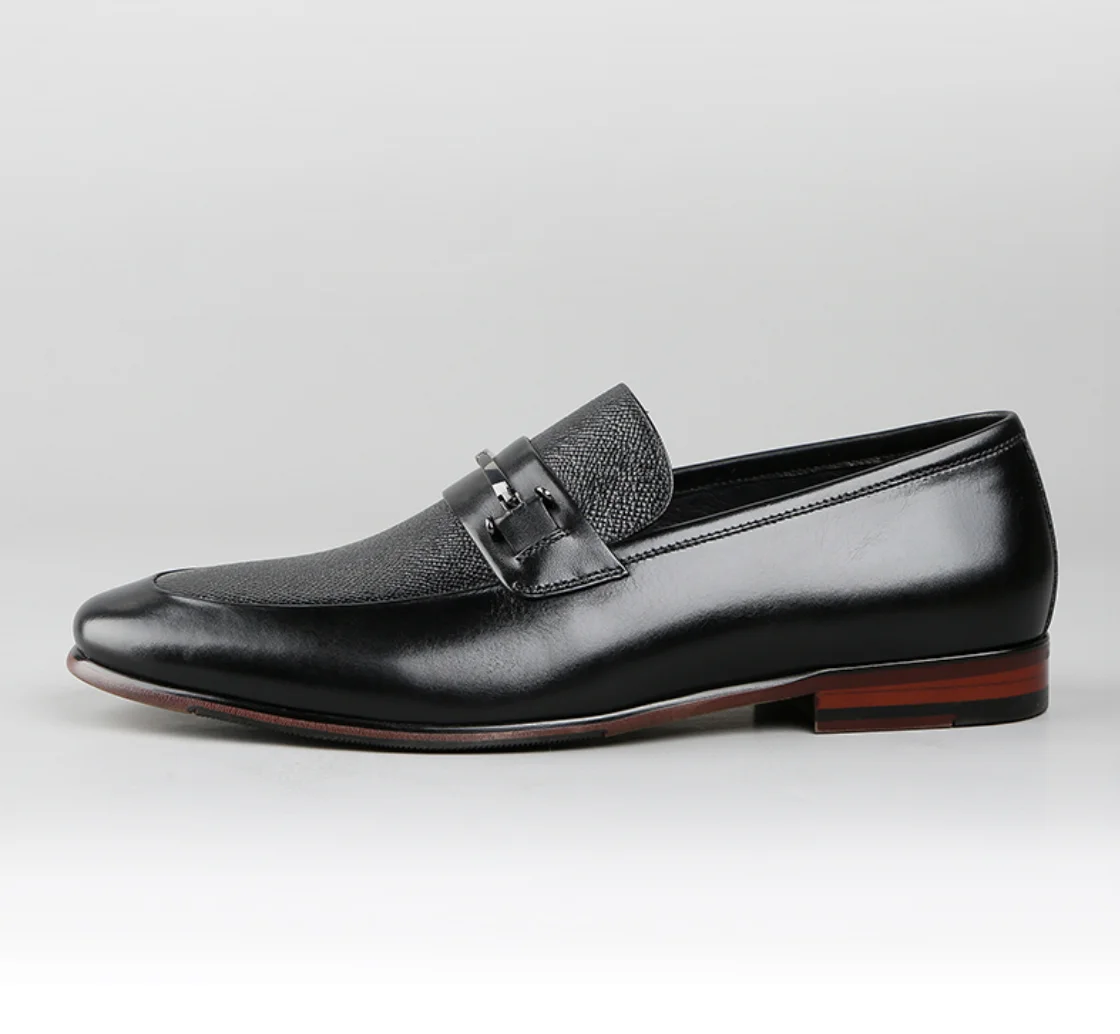 Neue echtes leder business, casual leder schuhe,, mode eine fuß fuß fuß fuß müßiggänger, männer schuhe atmungsaktiv singl – Detail 2