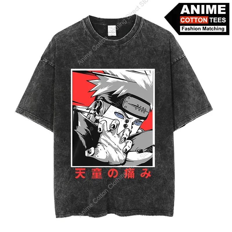 

Футболка AKATSUKI мужская с рисунком ниндзя, Повседневная Уличная одежда в стиле хип-хоп, хлопковая Свободная рубашка с принтом аниме Fire Shadow, y2k, Харадзюку