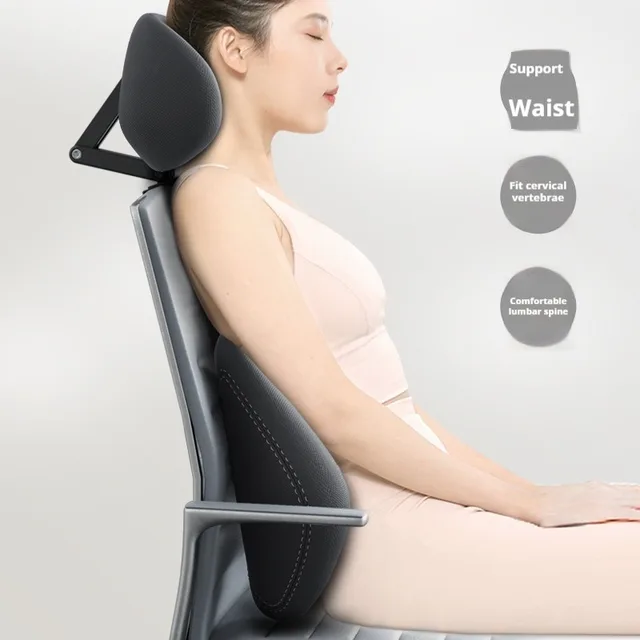 New Office Chair Adjustable Headrest Ergonomically Designed Retractable bracket Pillow Waist Protection Cushion Comfortable Rest 4