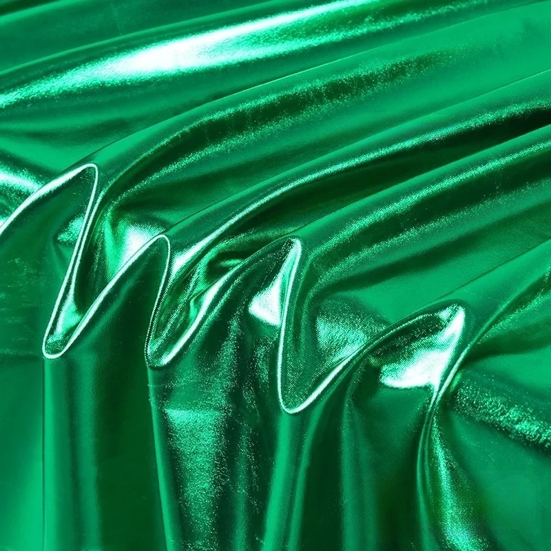 Shiny Silver Iridescent Stretch Spandex Fabric for DIY Sewing and Wedding Garments