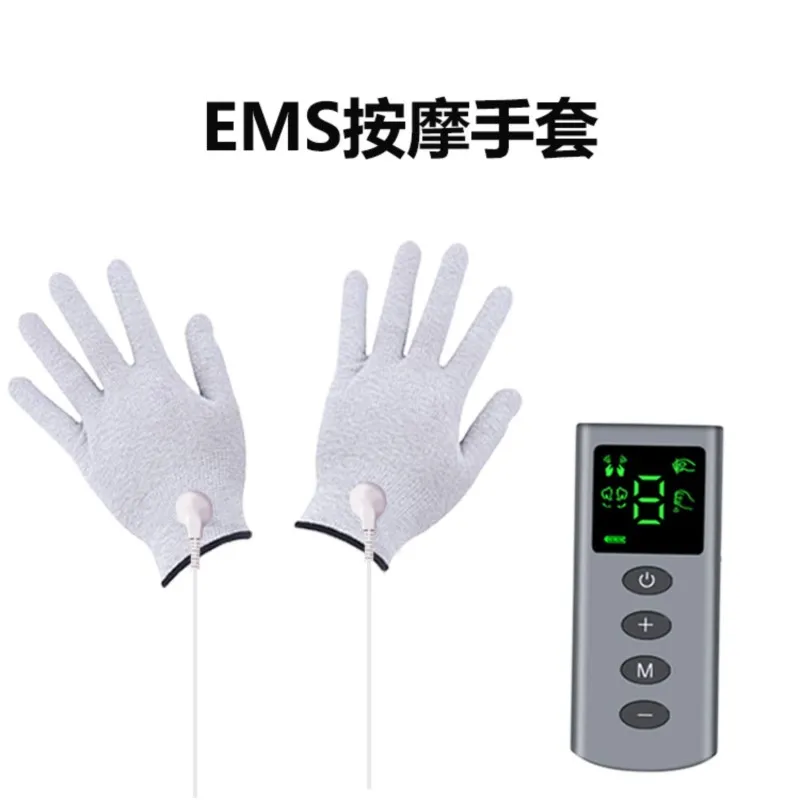 New TENS Massage Gloves Palm Massage Instrument EMS Pulse Portable Beauty Massage Physiotherapy Gloves