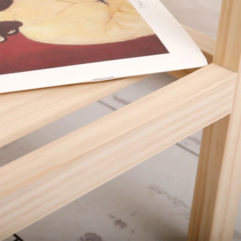Simple Bedside Table Small Partment Solid Wood Bedside Frame Bedroom Transformation Tempered Glass Rack Practical Table