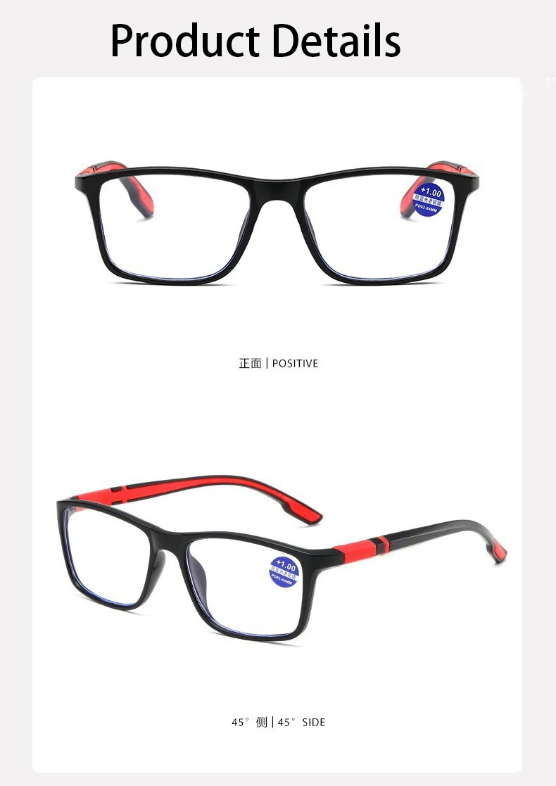3PCS Neue Legierung Ältere Lesen Brillen PC TR Unisex Presbyopie Brille Dekorative Kostüm Zubehör Anti Blu-ray Gläser Frauen – Detail 8