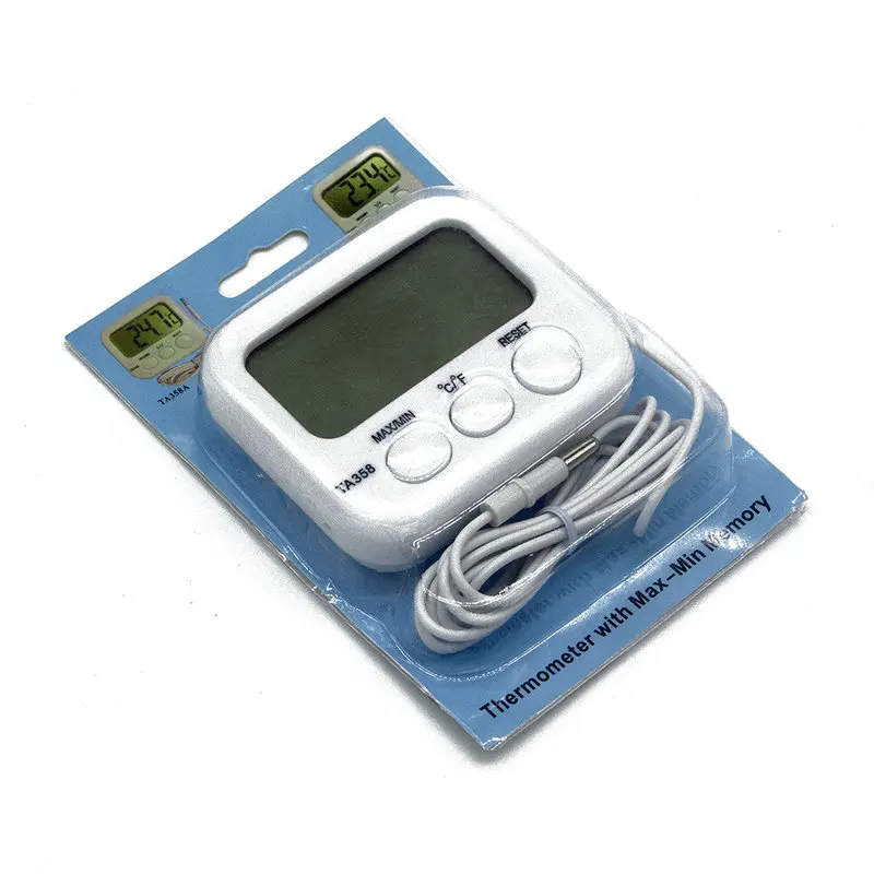 Standing Station Mini LCD Digital Thermometer with Probe Sensor 1.5M Cable for Swimming Pool Refrigerator Water Tank