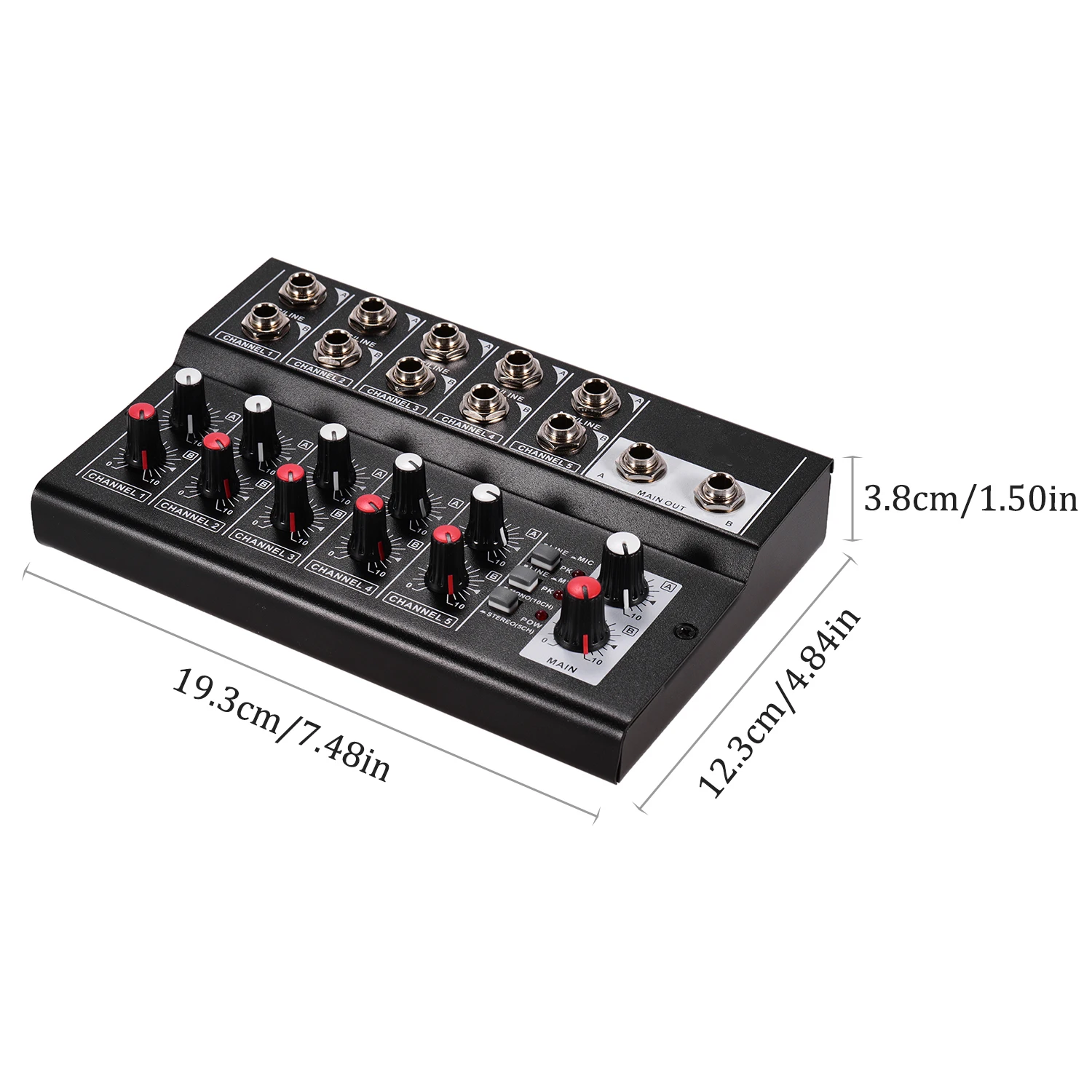 10-Channel Digital Audio Mixer for Recording, DJ, Live Broadcast, and Karaoke