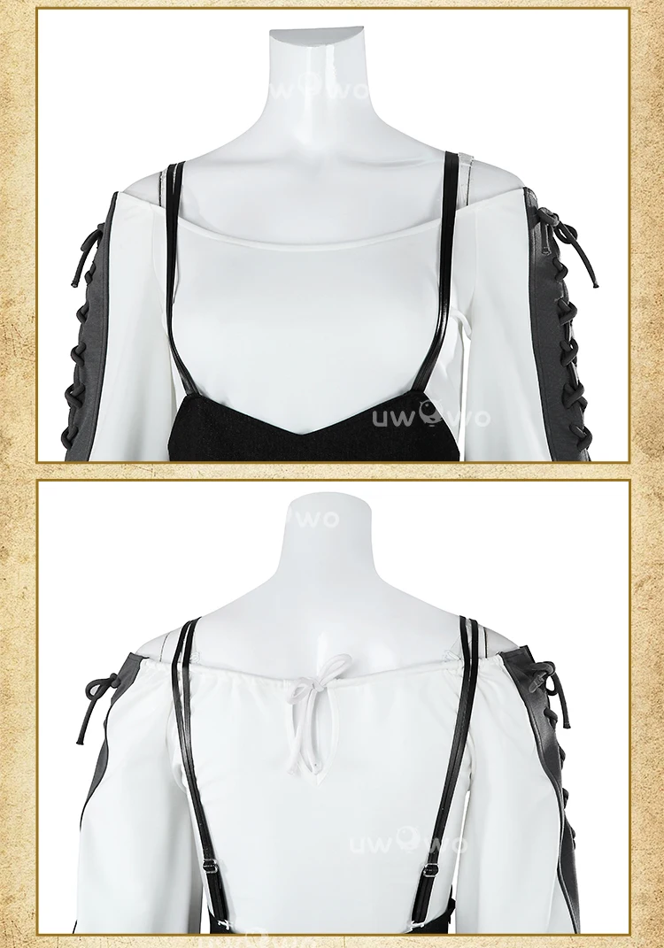 Alma Cosplay Kostüm Monster Hunter Wilds mit Brille für Frauen 14