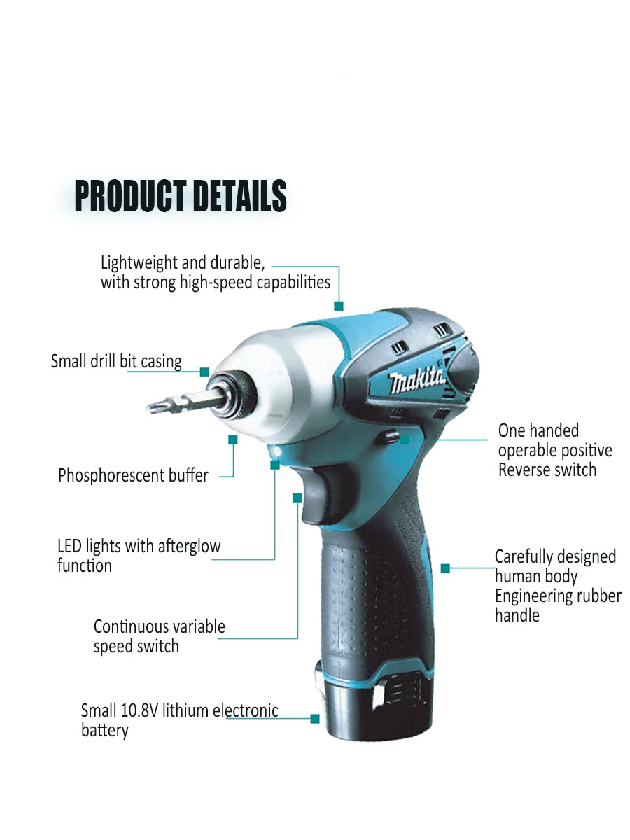 Makita Small Power Drill MAKITA DF330DWE Cordless Drill Driver 10