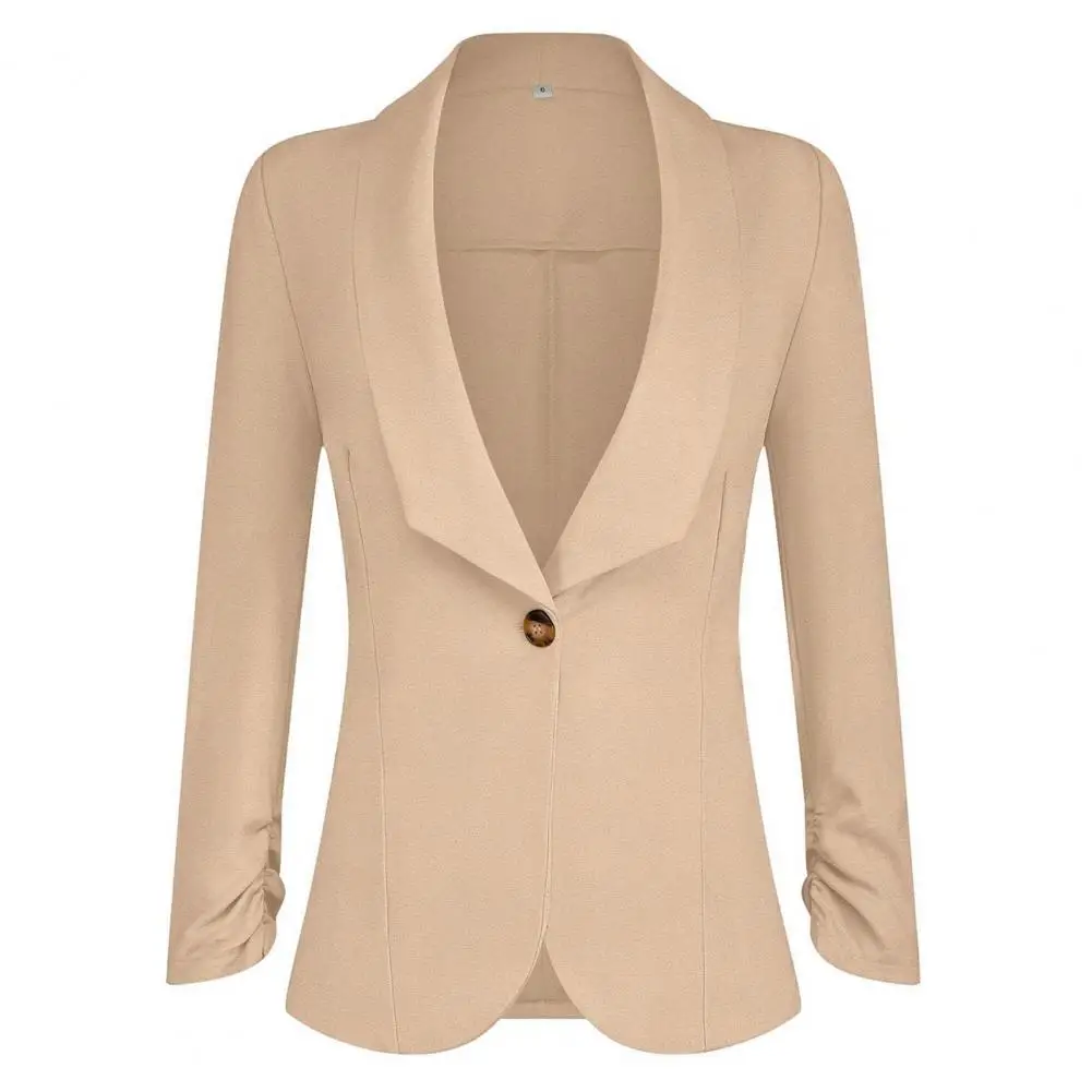 

Women Chic Professional Women's Business S Single Button Long Sleeve Mid-length for Office Commute Formal Wear Women Cardigan