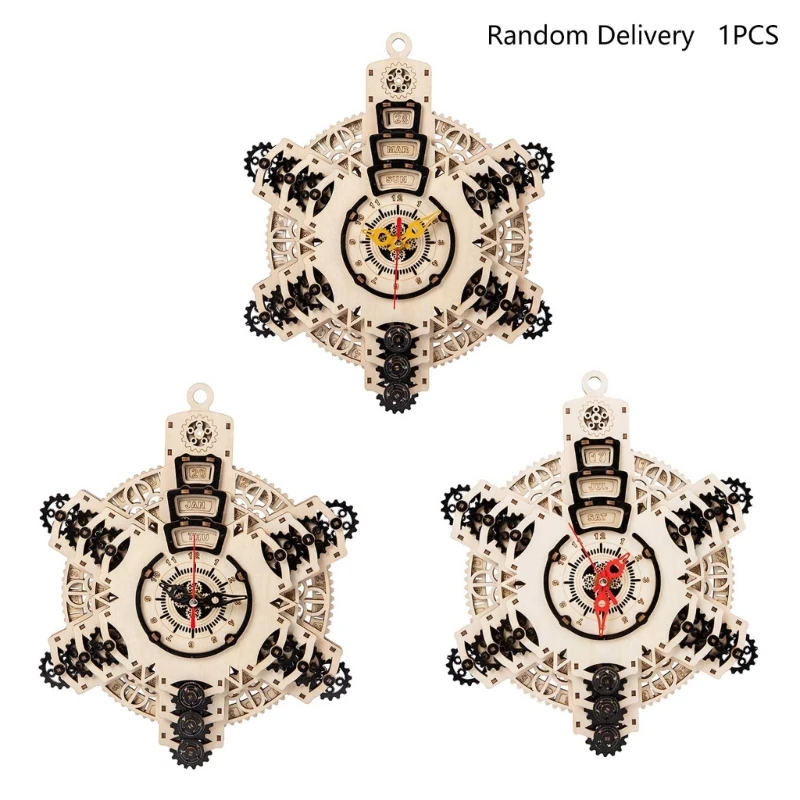 

77HD DIY Mechanical Clock Model Kits Gift for Kids Teens Wall Calendar Model Crafts/Hobbies/Gifts Desk Decors