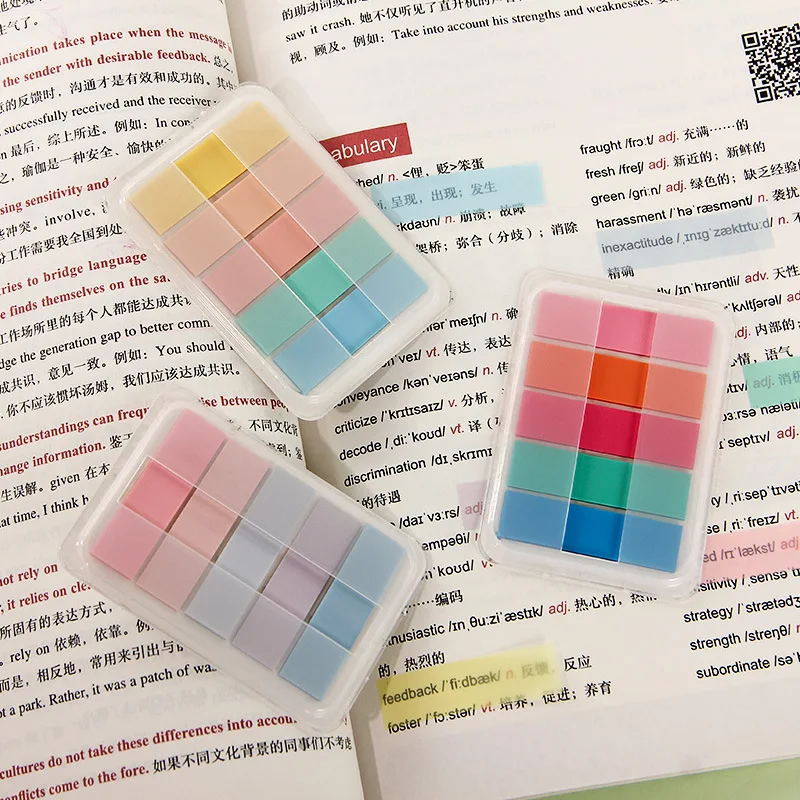 6Packs/Set Transparent Sticky Notes Self-Adhesive BookMarker Annotation Reading Book Clear Tab  Kawaii Cute Stationery 4