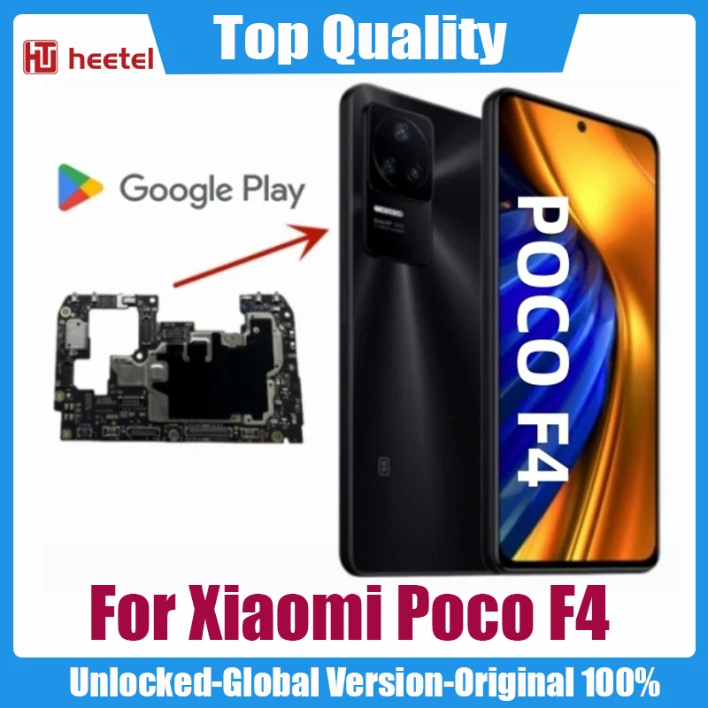 

Материнская плата для Xiaomi Poco F4 5G разблокированная 128 ГБ 256 ГБ с процессором Snapdragon 870, 100% оригинальная материнская плата телефона