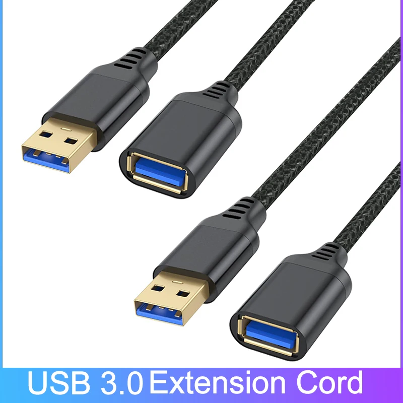 

USB 3.0 Extension Cord 1M(3.3FT) 2-Pack Type A USB Extension Cable Male To Female Extender For Xbox Flash Drive Mouse Hard Drive