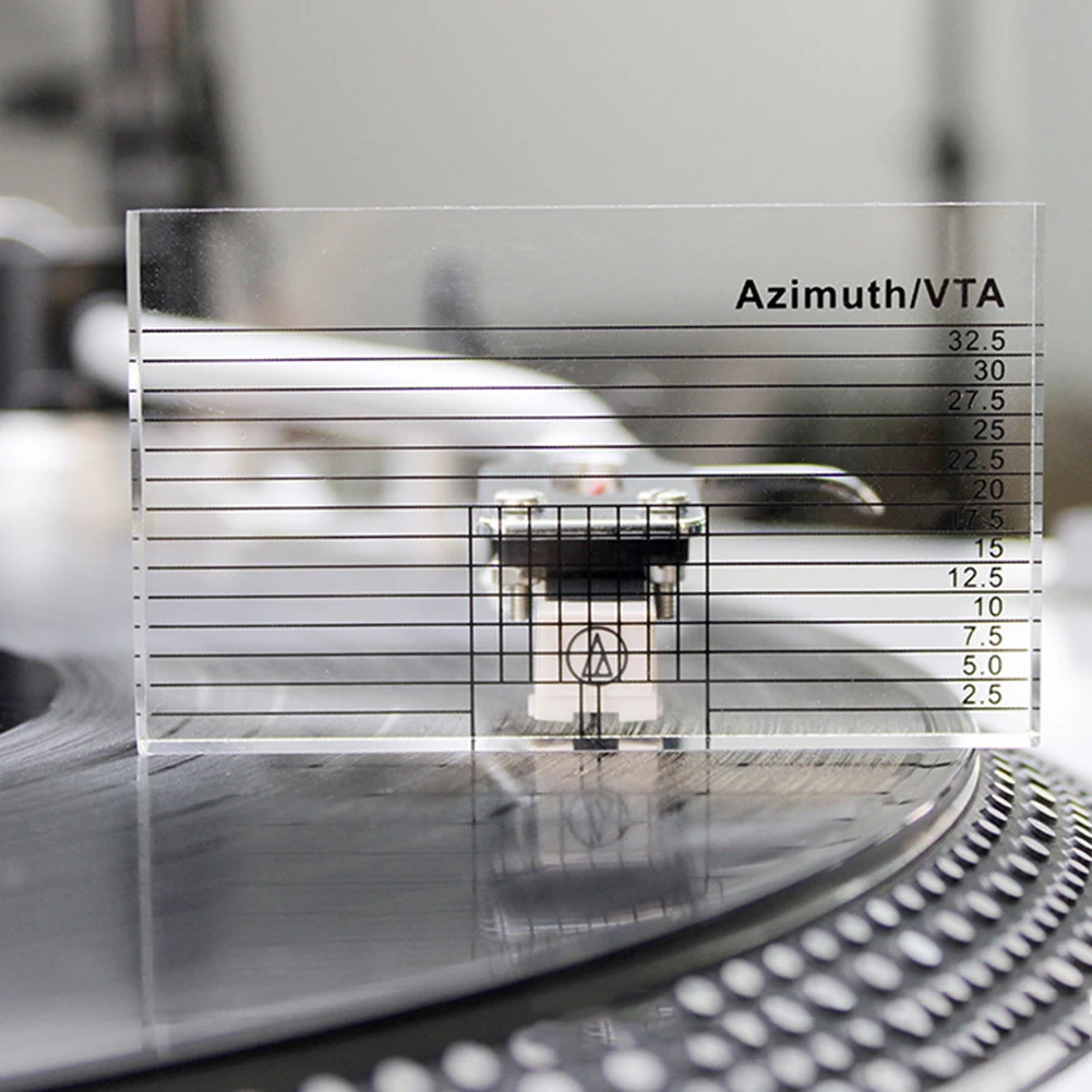

Professional LP Vinyl Tonearm VTA Cartridge Azimuth Alignment Ruler Headshell Alignment Block Quality Acrylic Material