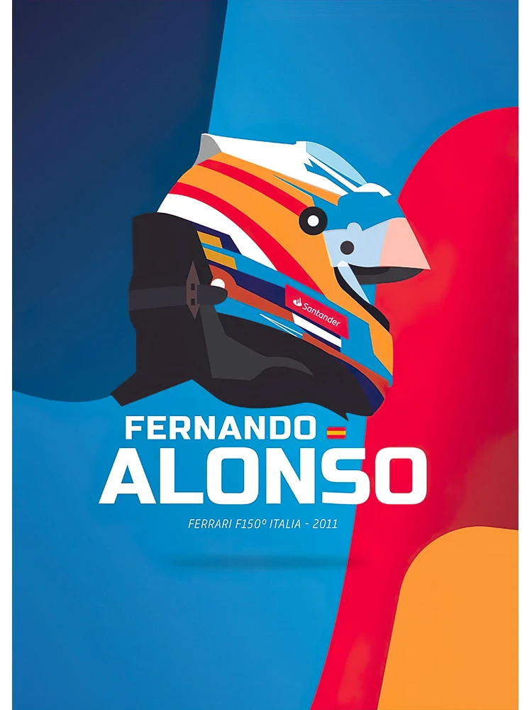 Fernando Alonso Retro Formula 1 poster Canvas Print for Sale by kodesign