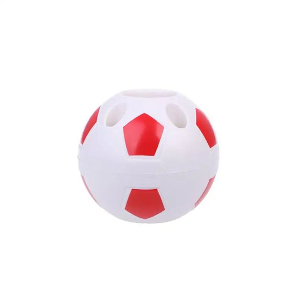 학생용 축구 모양 도구 용품, 펜 연필꽂이 축구 모양 칫솔 홀더, 데스크탑 랙 테이블, 가정 장식, 1 개, 2 개