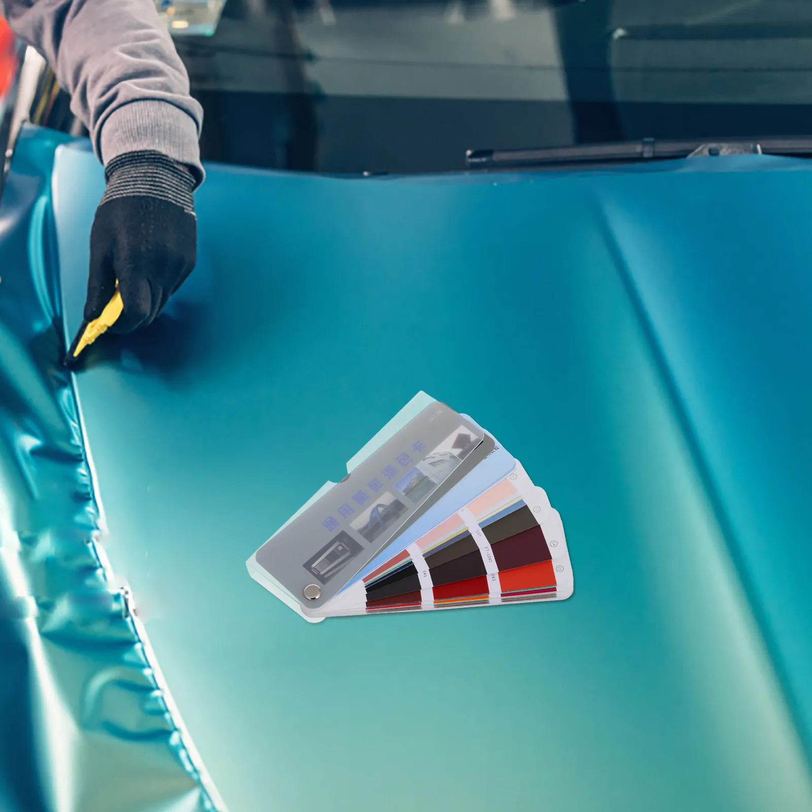 1 세트 114 색 페인트 색상 샘플 카드 오일 워터 페인트 매칭을위한 표준 팔레트 휴대용 편리한 DIY 전문 사용