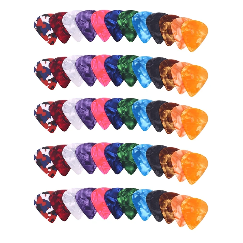 New Hot 60 Pack Abstract Art Colorful Guitar Picks, Unique Guitar Gift For Bass, Electric & Acoustic Guitars Includes 0.46mm, 0.