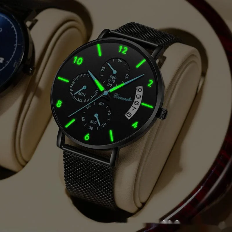 Men's Quartz Watch Ultra Thin Automatic Mechanical Style Waterproof_voghion.com