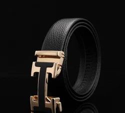Male Genuine Leather Designer Belts Men High Quality Men's Belt Luxury Automatic Buckle Belts for Men Cinturones Hombre