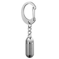 Portable Tiny Pill Organizer for Travel Purse Pocket,Titanium Pill Case Waterproof Pill Container with Stainless steel keychain 1