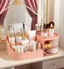 Large Makeup Desktop Storage Box Vanity Countertop Organizer with Drawers for Brushes Eyeshadow Lotions Lipstick Nail Polish 3