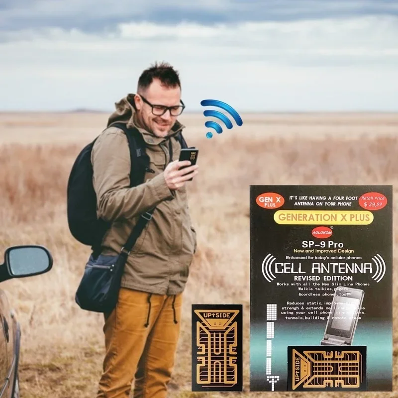 Cell Phone Signal Booster Sticker Outdoor Network Signal receiving Enhancement Antenna Amplifier SP-11Pro for Smart Phones phone signal booster