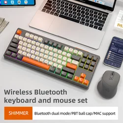 Wireless RGB Backlit 87-Key Gaming Keyboard with PBT Ballcap Design (Shimmer Kit)