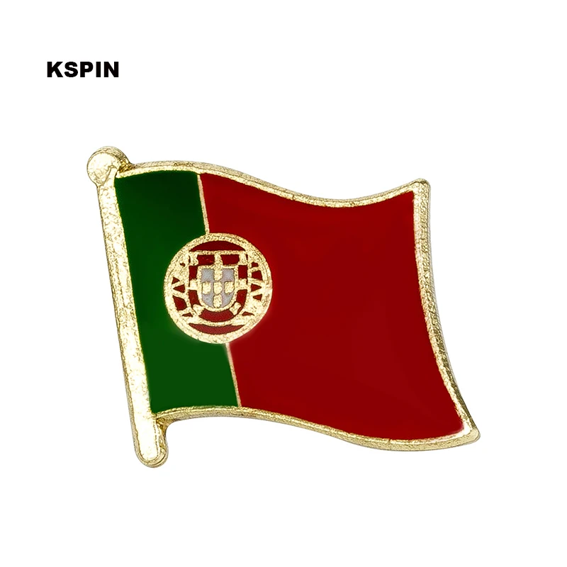 

Portugal Flag Lapel Pin Badges For Clothes In Patches Rozety Papierowe Icon Backpack KS-0146
