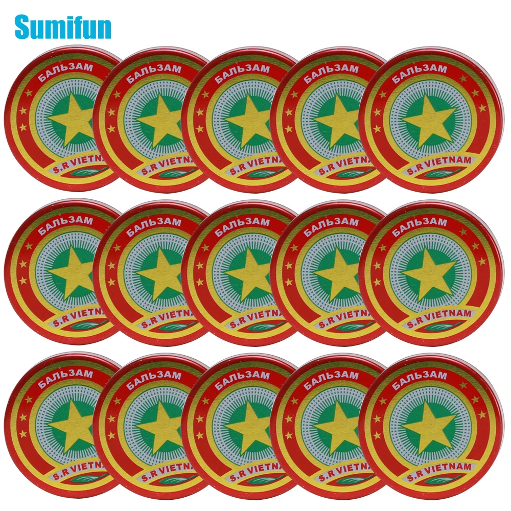 

1-30Pcs Sumifun Original Vietnam Golden Star Cooling Oil Relieve Itching Dizzy Body Fatigue Cream Muscle Pain Relief Ointment